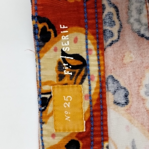 Anthropologie Pilcro & The Letterpress pants floral corduroy Size 25 Skinny - Picture 7 of 11